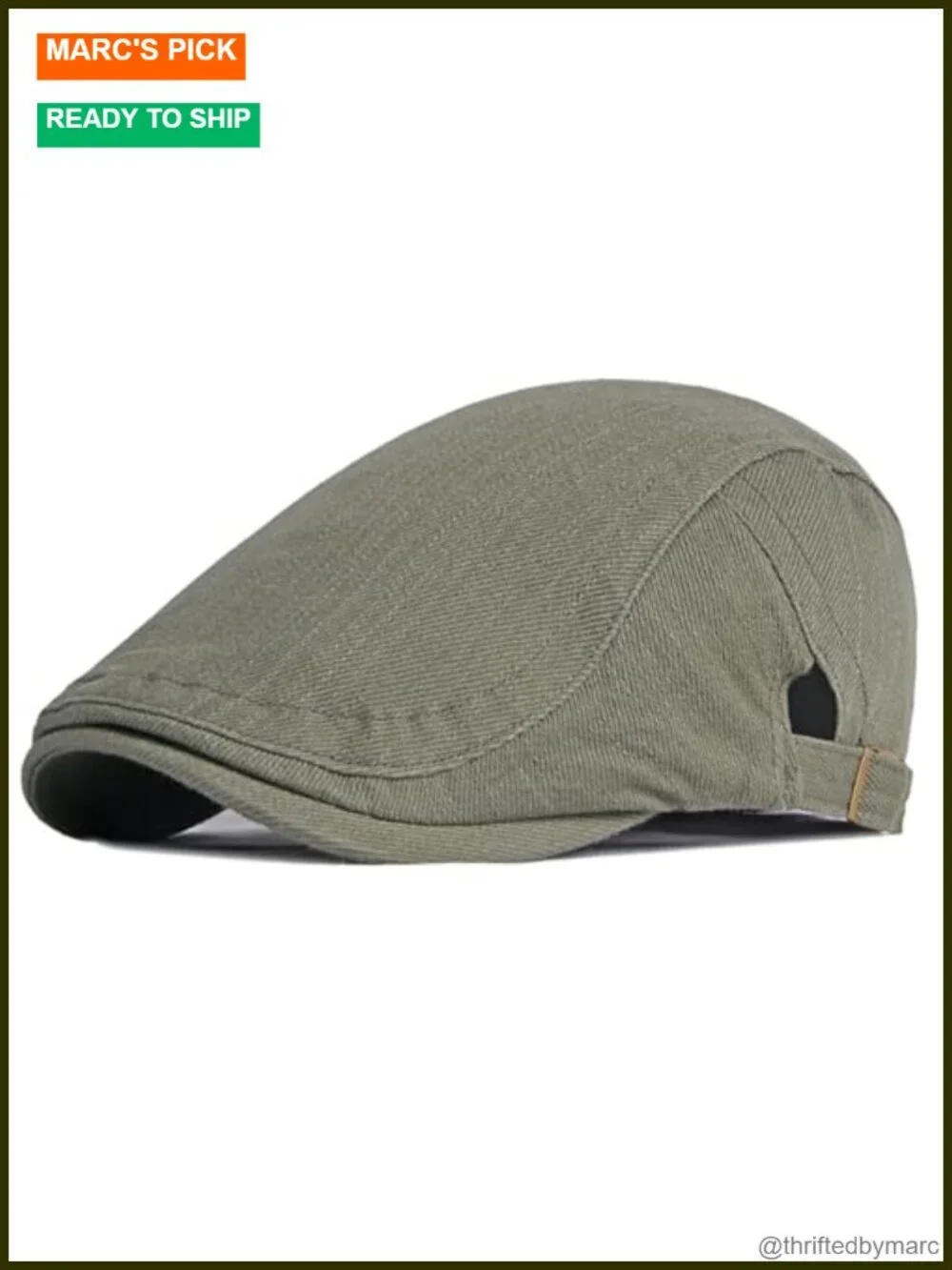 Cotton Newsboy Flat Cap for Men and Women, Adjustable Cabbie Beret Hat